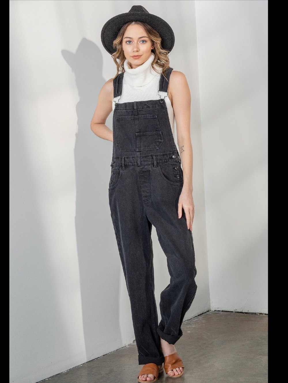 REVEROF Relaxed Black Denim Overalls Jumpsuit ♥️♥️